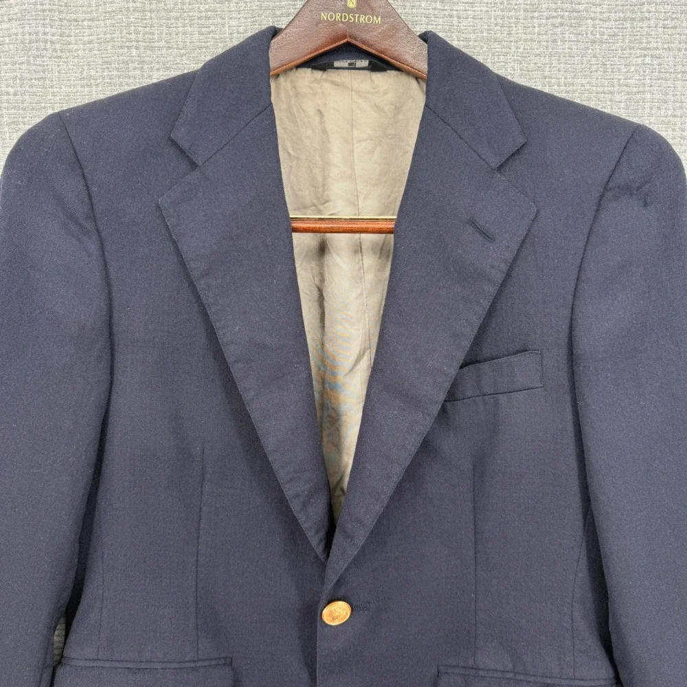 Vintage Polo University Club by Ralph Lauren Blazer Mens Navy Blue Wool Preppy
